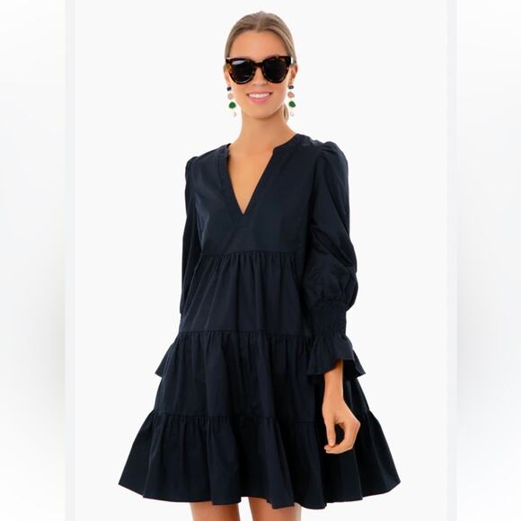 Pomander Place Dresses & Skirts - Pomander Place Navy Blue Tiered Mini Dress, size medium, EUC
